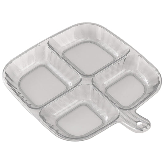 Plastic 4-Compartment Kitchen Serving Tray – Durable & Multi-Purpose