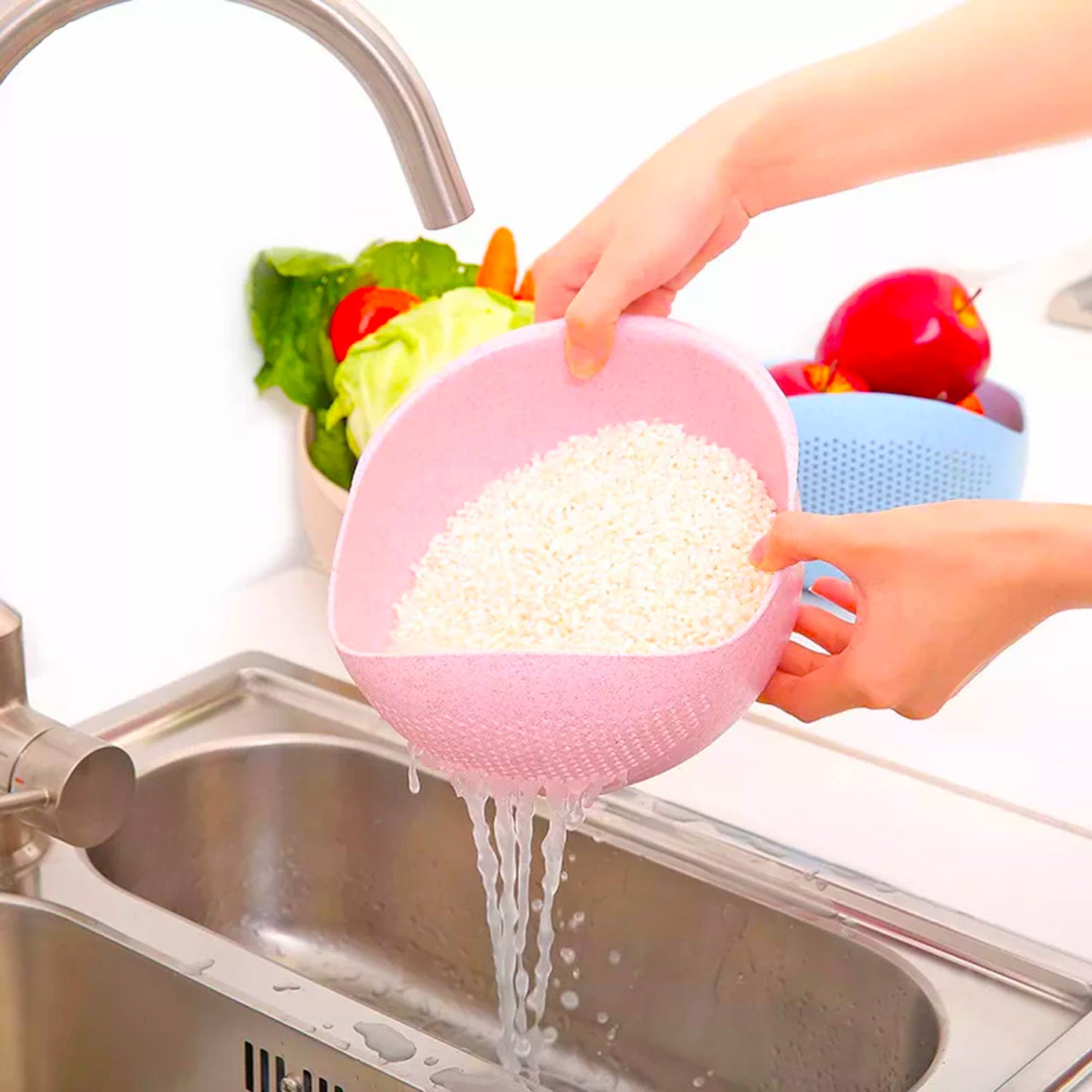 Multipurpose High-Quality Washing Bowl for Rice | Durable Kitchen Tool