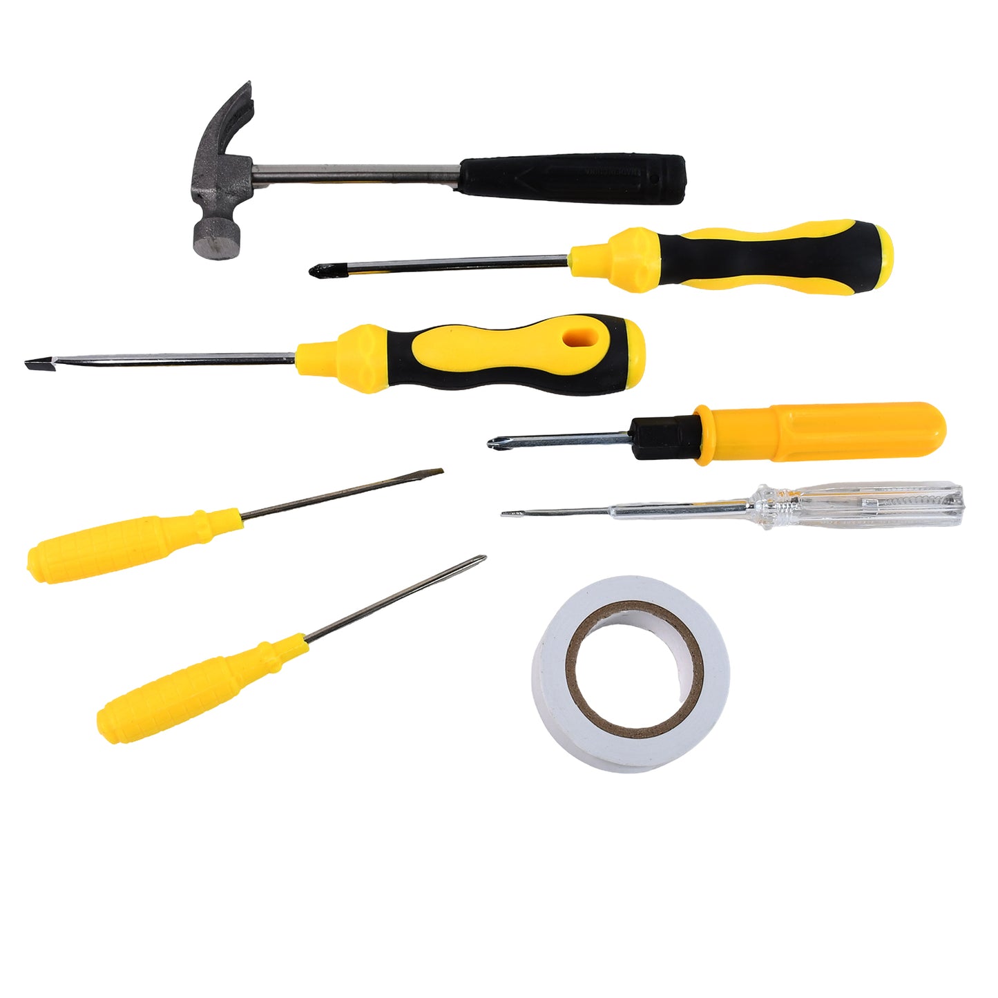 8-in-1 Multi-Purpose Hand Tool Kit – Hammer, Screwdriver, Tape & More 🧰🔨🔧