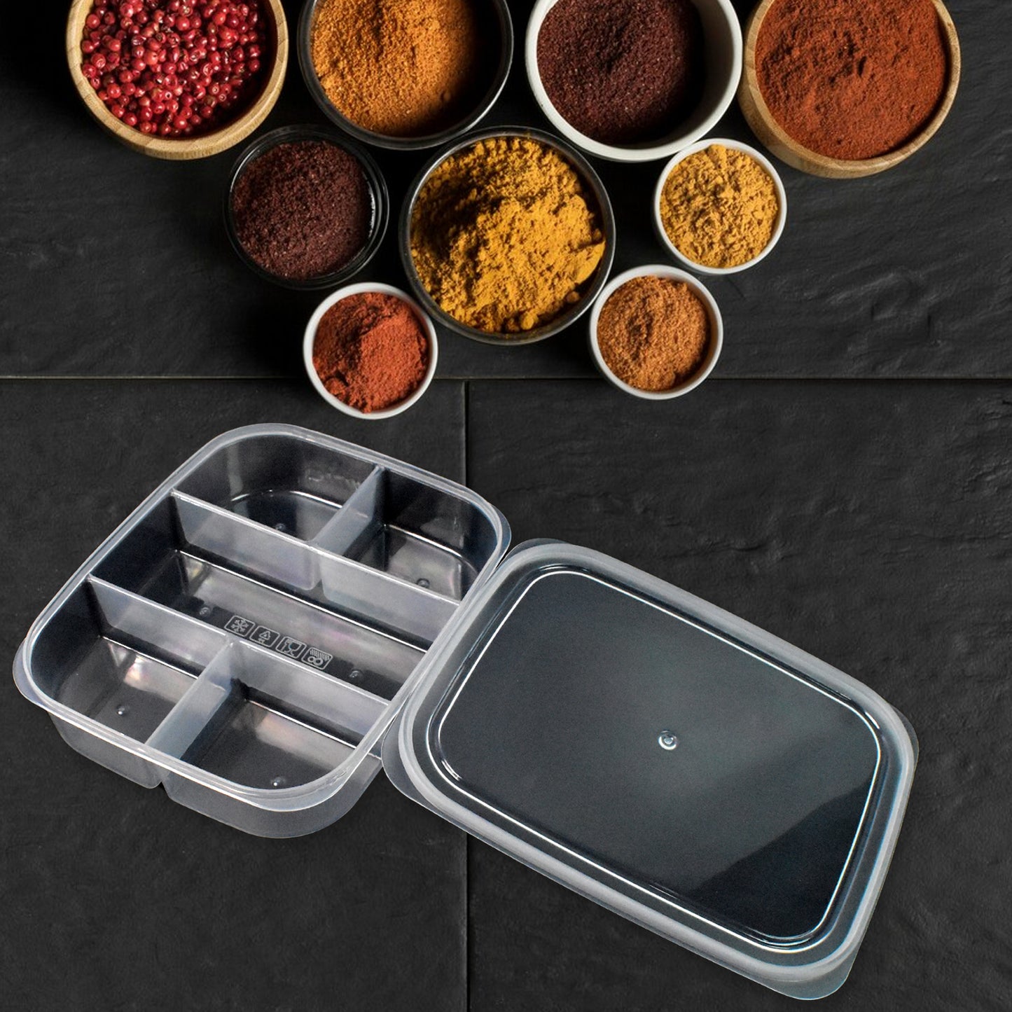 5-Compartment Reusable Lunch Box – BPA-Free & Leakproof 🍱✨
