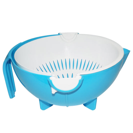 Multi-Functional Fruit & Vegetable Washing Bowl with Strainer & Handle