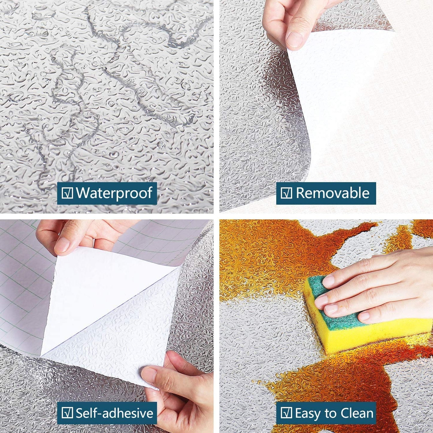 Self-Adhesive Kitchen Backsplash Wallpaper | Aluminum Foil Wall Paper (60x200 cm)