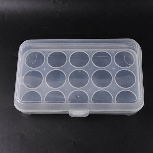 Plastic Egg Storage Container for Refrigerator – Holds 15 Eggs, 1 Piece