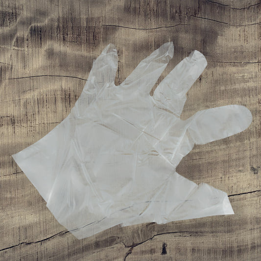 Large Transparent Disposable Plastic Gloves (100 Pcs)