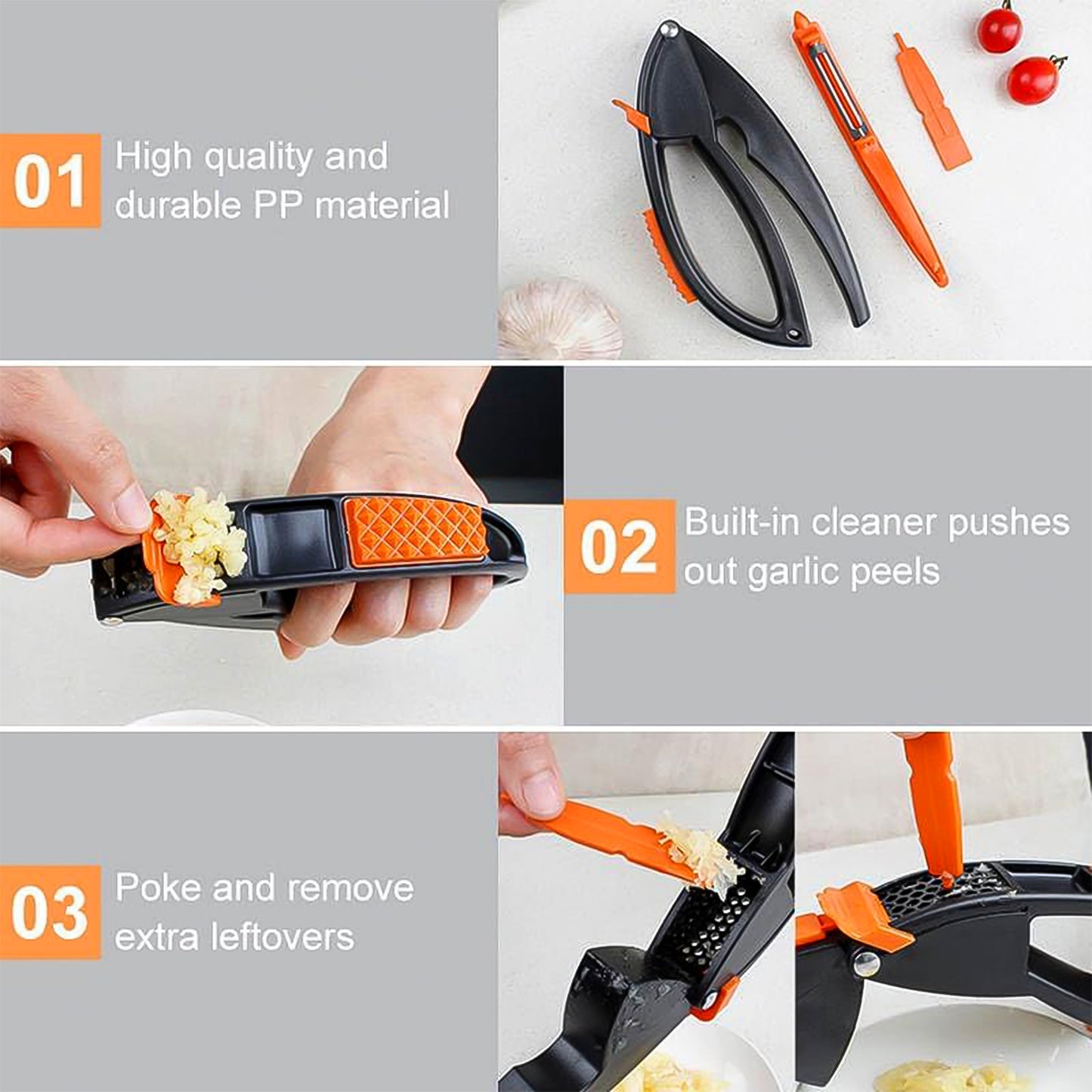 Multifunctional Garlic Press – Easy Mincing & Crushing Tool for Kitchen