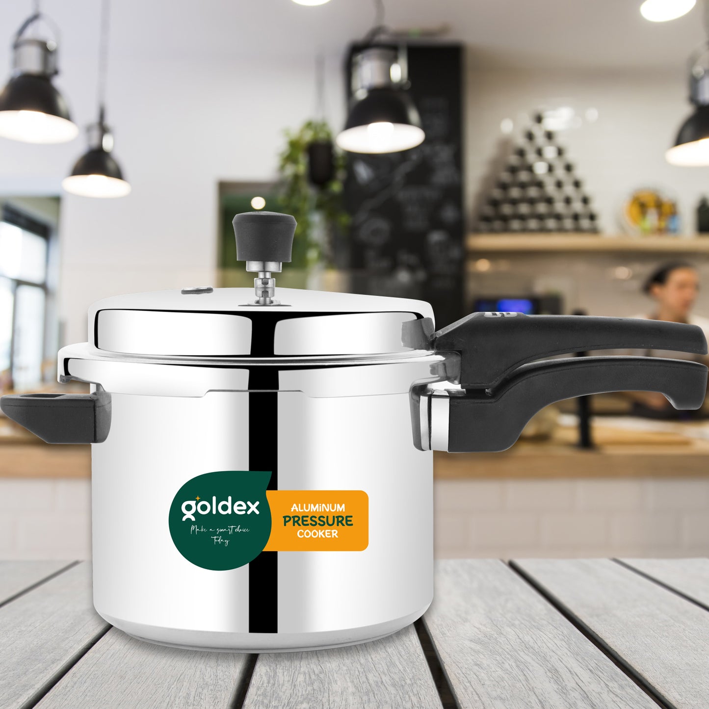 ✨ Aluminium Classic Goldex Pressure Cooker with Outer Lid – 5 Litres