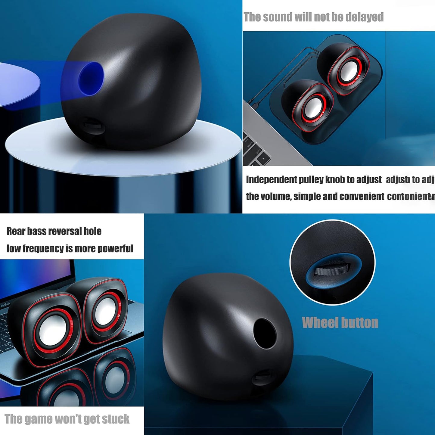 PC Speakers – High-Quality Computer Speakers for Gaming, Music, and Movies | 1 Set