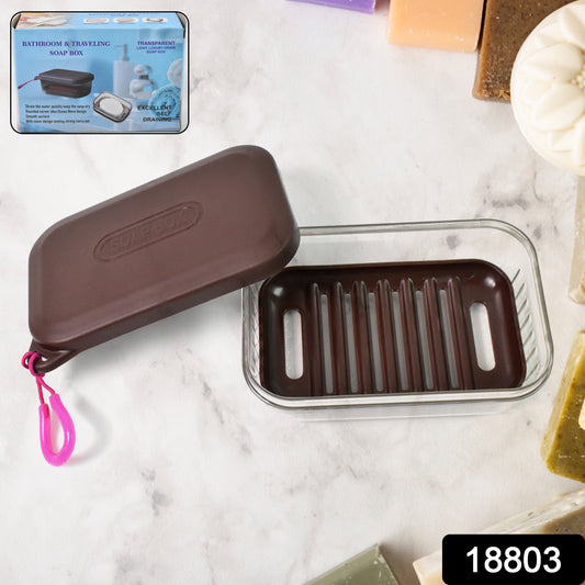 🧼 Bathroom Travel Plastic Soap Box with Lid – 1 Pc