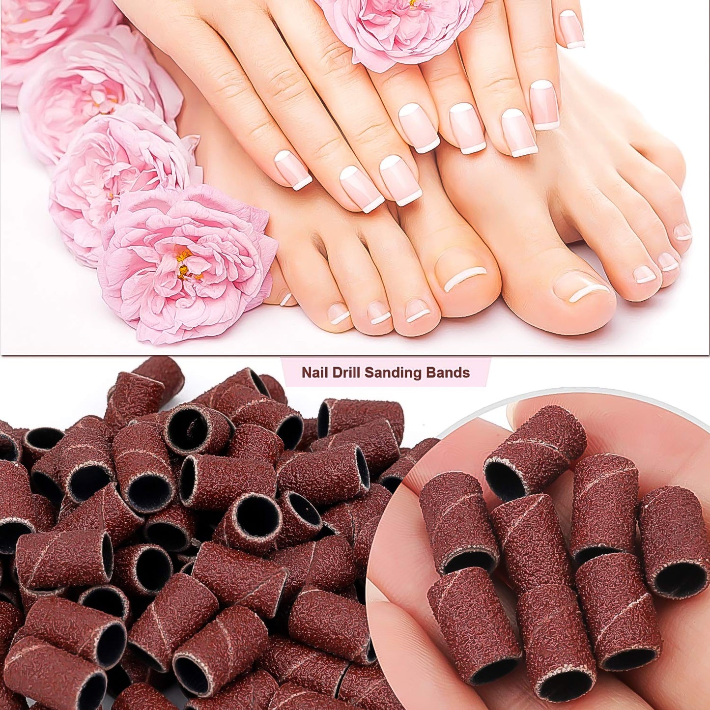 Nail Drill Sanding Bands – 10 Pcs Replacement Bits Set for Manicure & Pedicure Tools