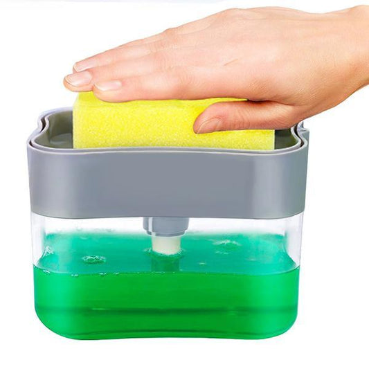 Liquid Soap Dispenser with Sponge Holder - Pet Cleaning Essentials - Chestore