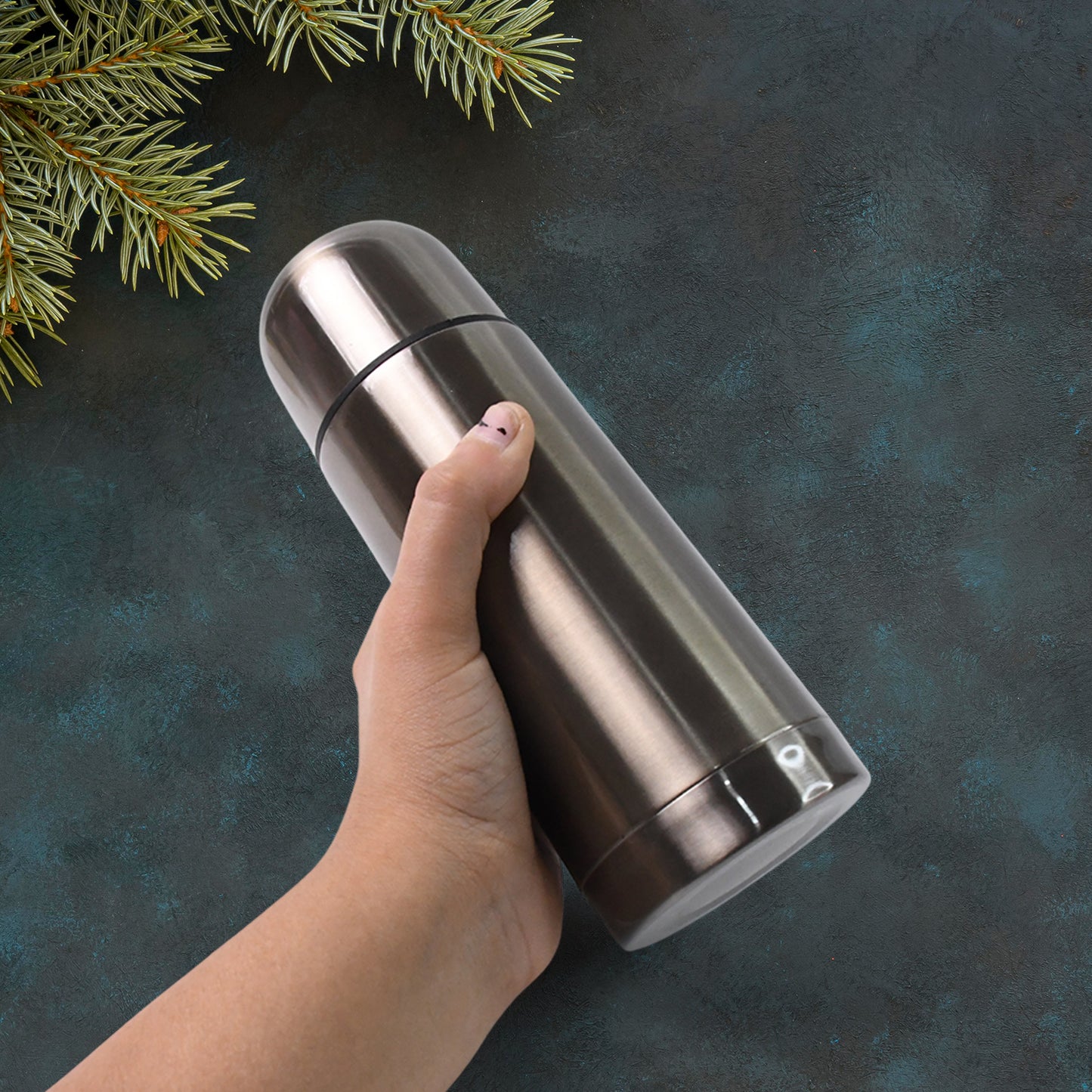 350ml Stainless Steel Hot & Cold Water Bottle with Push-Down Lid – Leak-Proof & Insulated