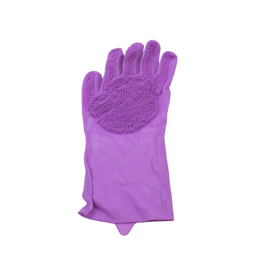 Dishwashing Gloves with Scrubber | Reusable Silicone Cleaning Gloves for Kitchen, Bathroom & Pet Grooming