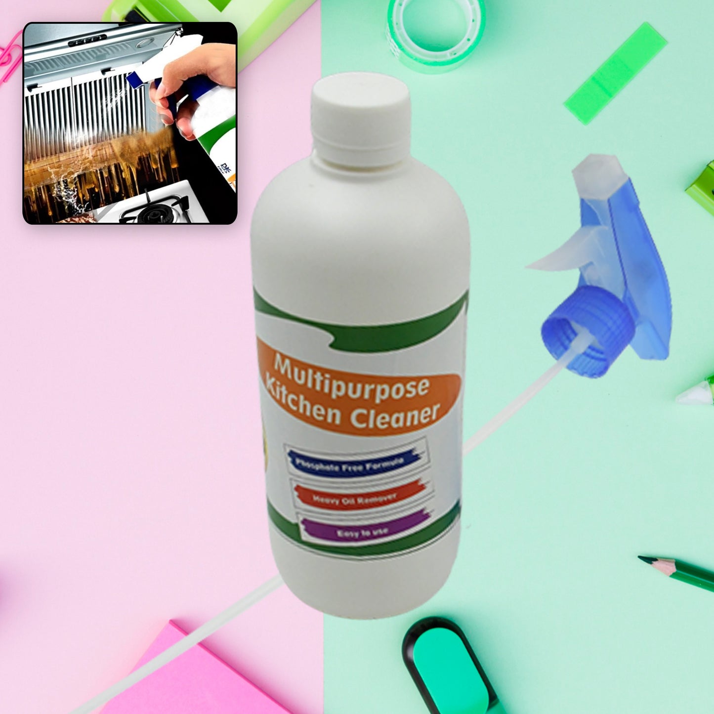 Magic Kitchen Degreaser Spray | Oil & Grease Stain Remover – 500ml