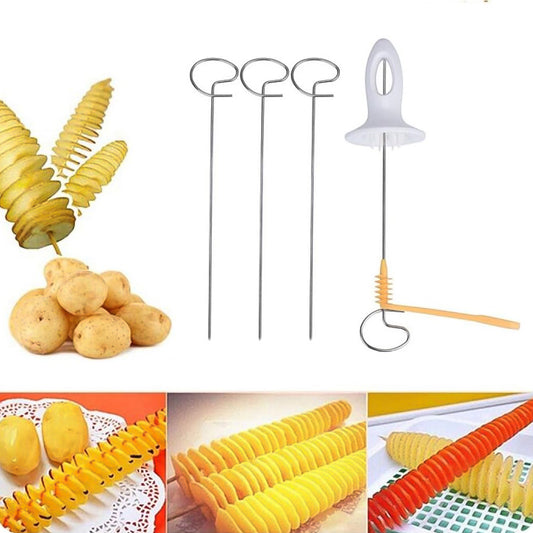 Potato Spiral Cutter | DIY Twister Slicer with 4 Skewers