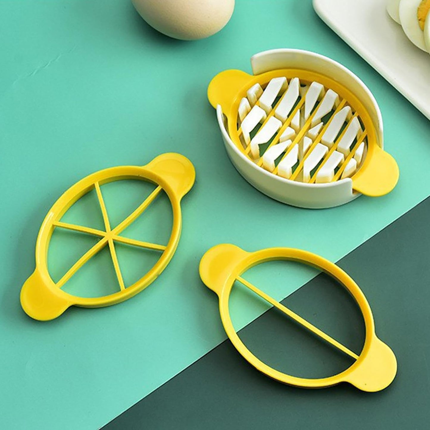 3-in-1 Egg Slicer | Boiled & Preserved Egg Slicer for Home & Restaurant Kitchen
