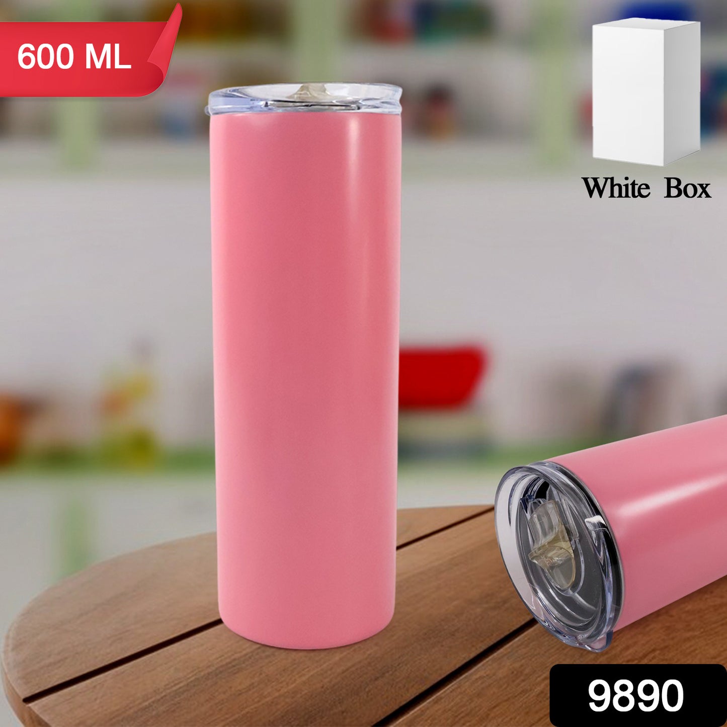 600ml Stainless Steel Travel Mug | Leak-Proof Thermal Coffee Mug for Office, Car & Outdoor Use