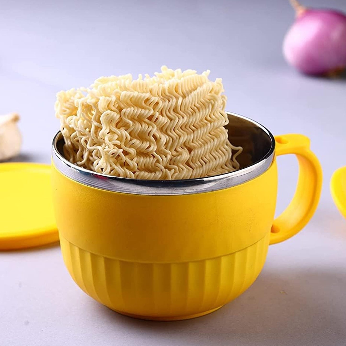 Maggie Bowl with Lid & Handle – Double - Layer Soup & Cereal Bowl - Chestore
