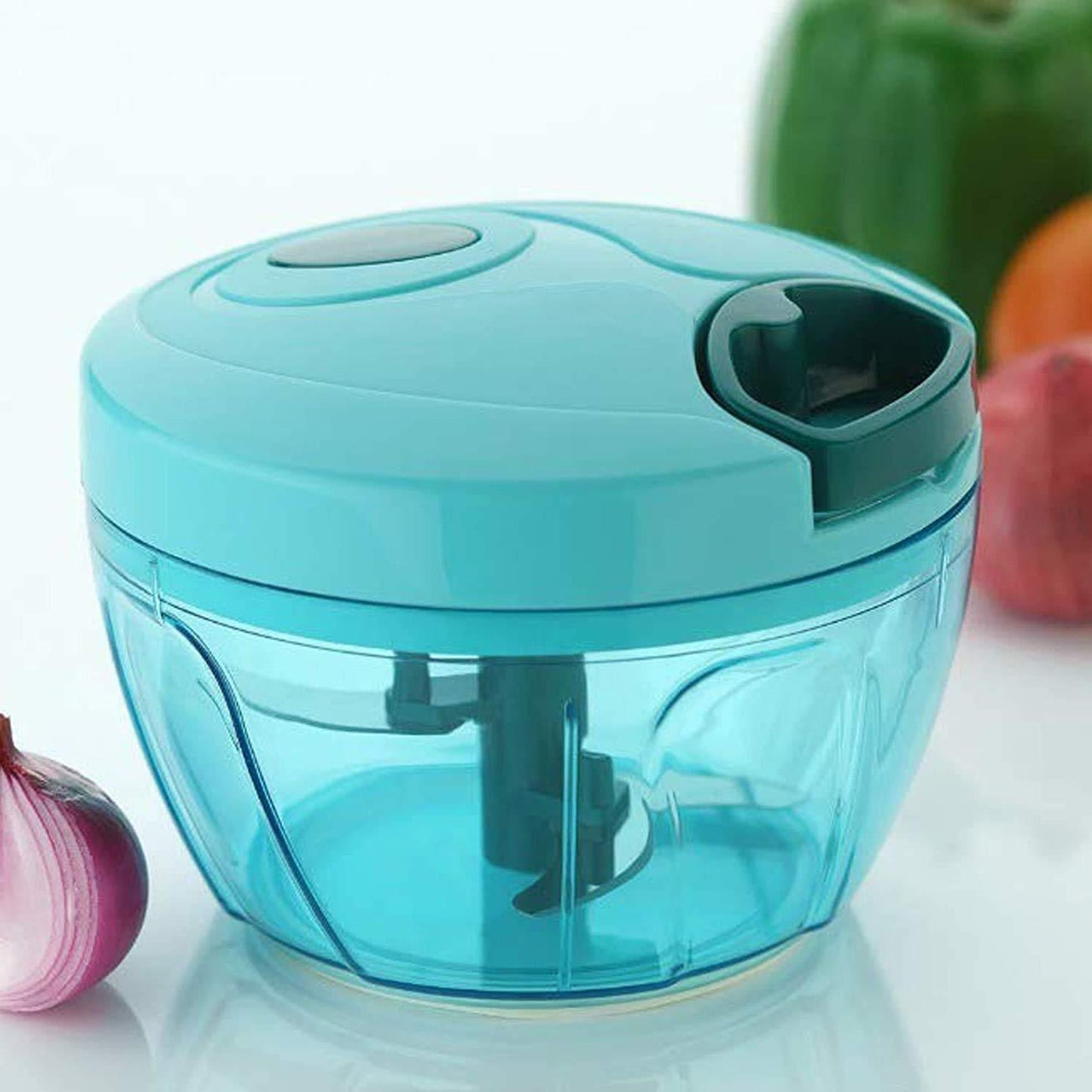 Manual Stainless Steel Blade Vegetable Chopper – Compact & Handheld - Chestore