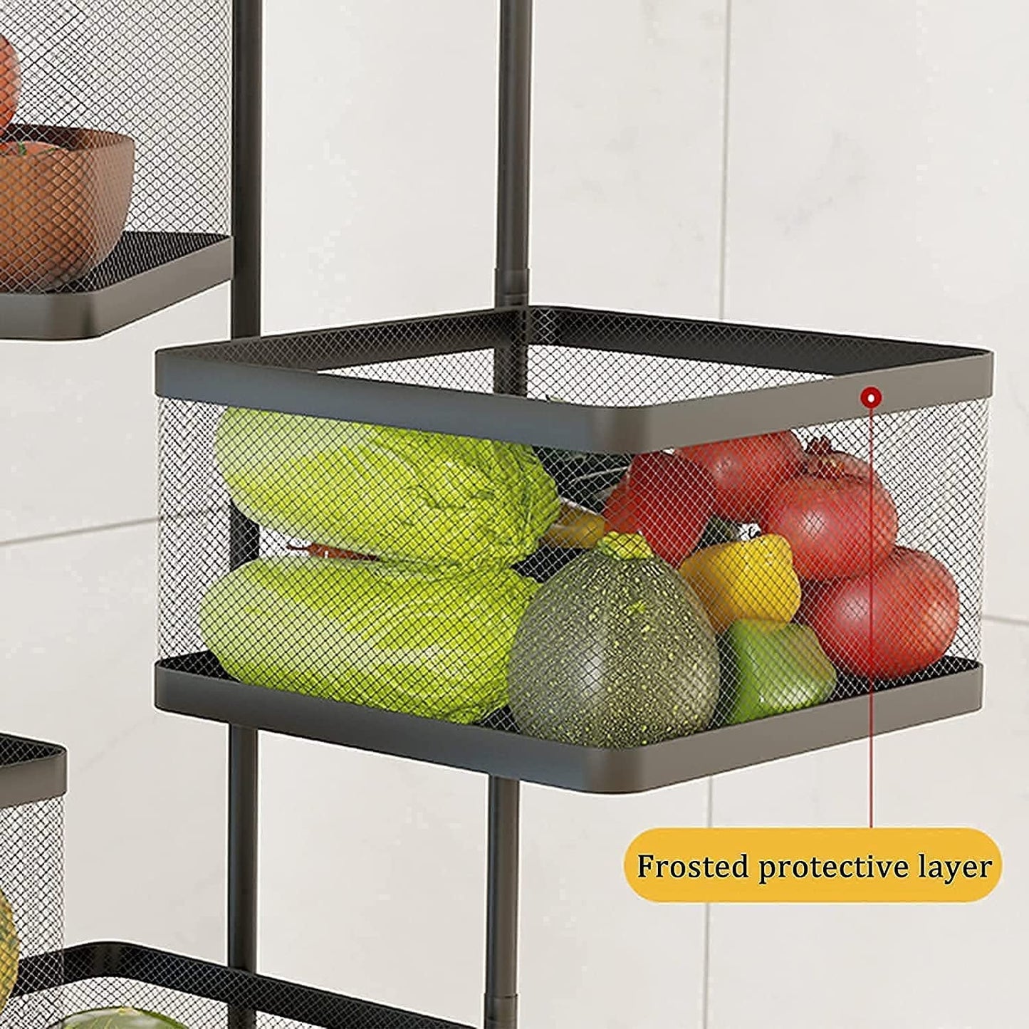 Metal Kitchen Trolley – 3 & 4 Layer Organizer with Wheels - Chestore