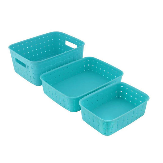 Multipurpose Smart Shelf Storage Basket Set (3 Pcs) – Durable & Space-Saving