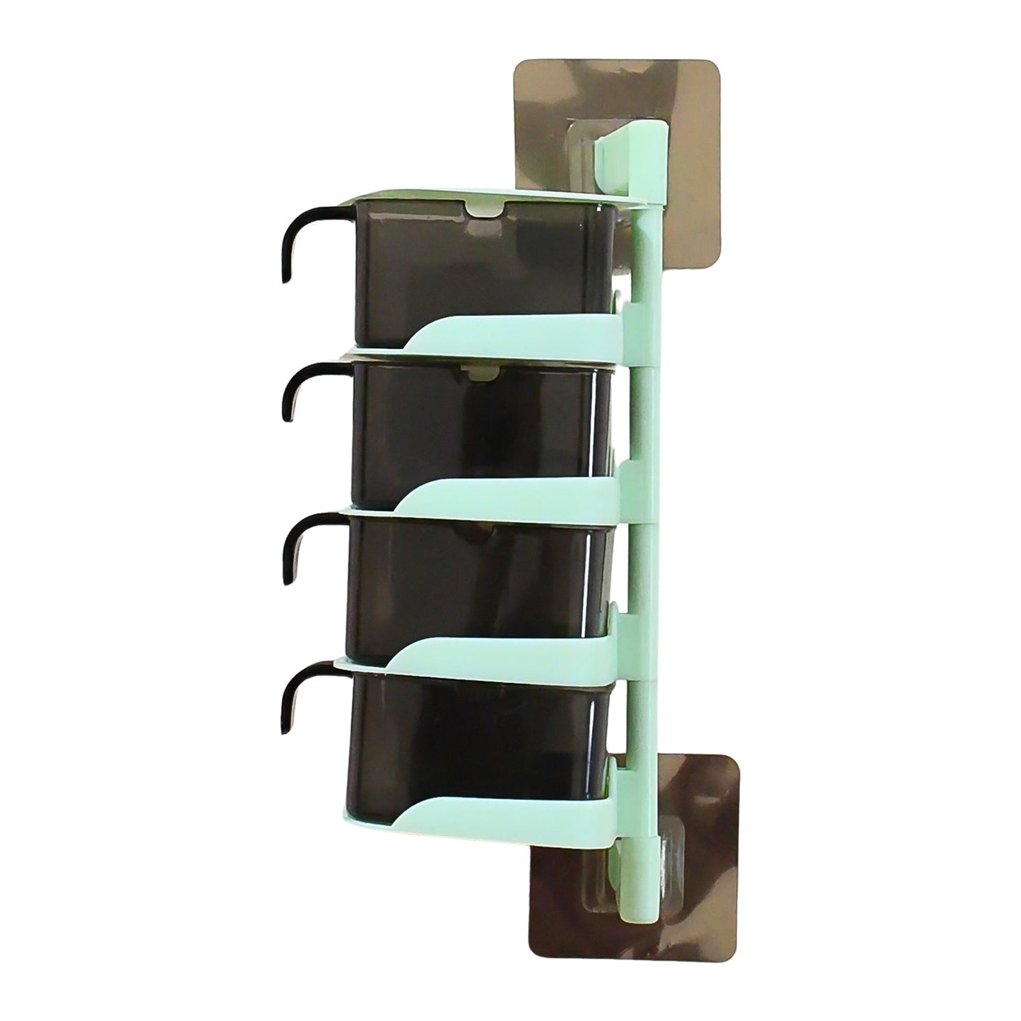 Rotating Spice Jars – 5-Tier Vertical Seasoning Box with Spoons