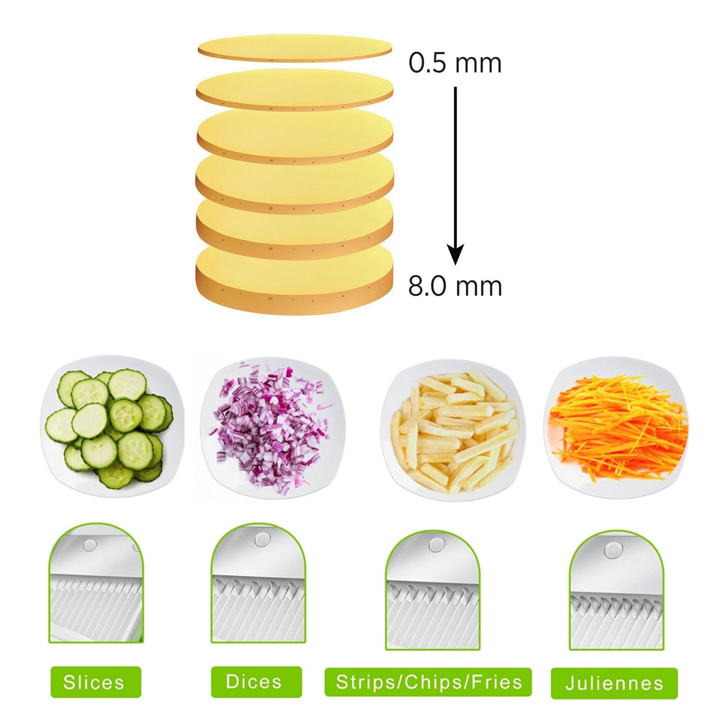 Multi - Functional Adjustable Hand Press Vegetable Chopper - Chestore