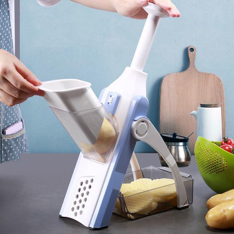 Multi - Functional Adjustable Hand Press Vegetable Chopper - Chestore