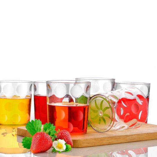 Multi - Purpose Unbreakable Drinking Glass Set – 300ml (Set of 6) | Durable & Stylish - Chestore