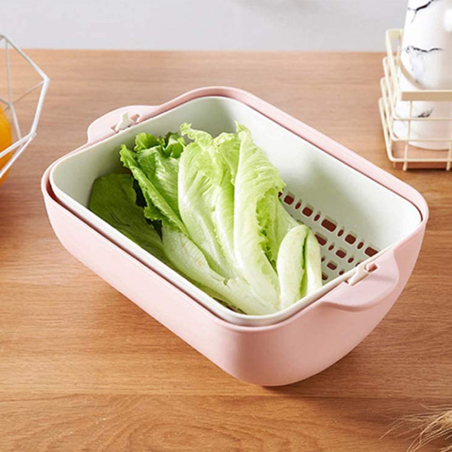 Multifunctional Double - Layer Rotatable Strainer Bowl – BPA - Free - Chestore
