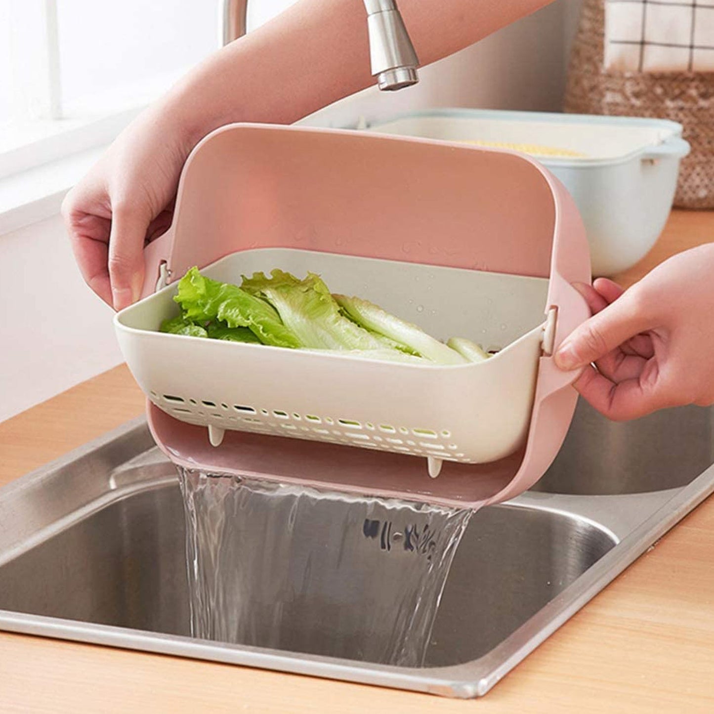 Multifunctional Double - Layer Rotatable Strainer Bowl – BPA - Free - Chestore