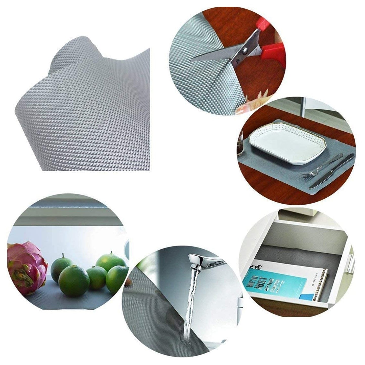 Multipurpose Anti - Slip Mat Roll for Kitchen, Fridge & Shelves (45cm x 3m) - Chestore