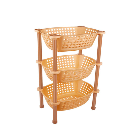 Multipurpose Plastic Storage Rack Organizer – 3 Pcs Set - Chestore