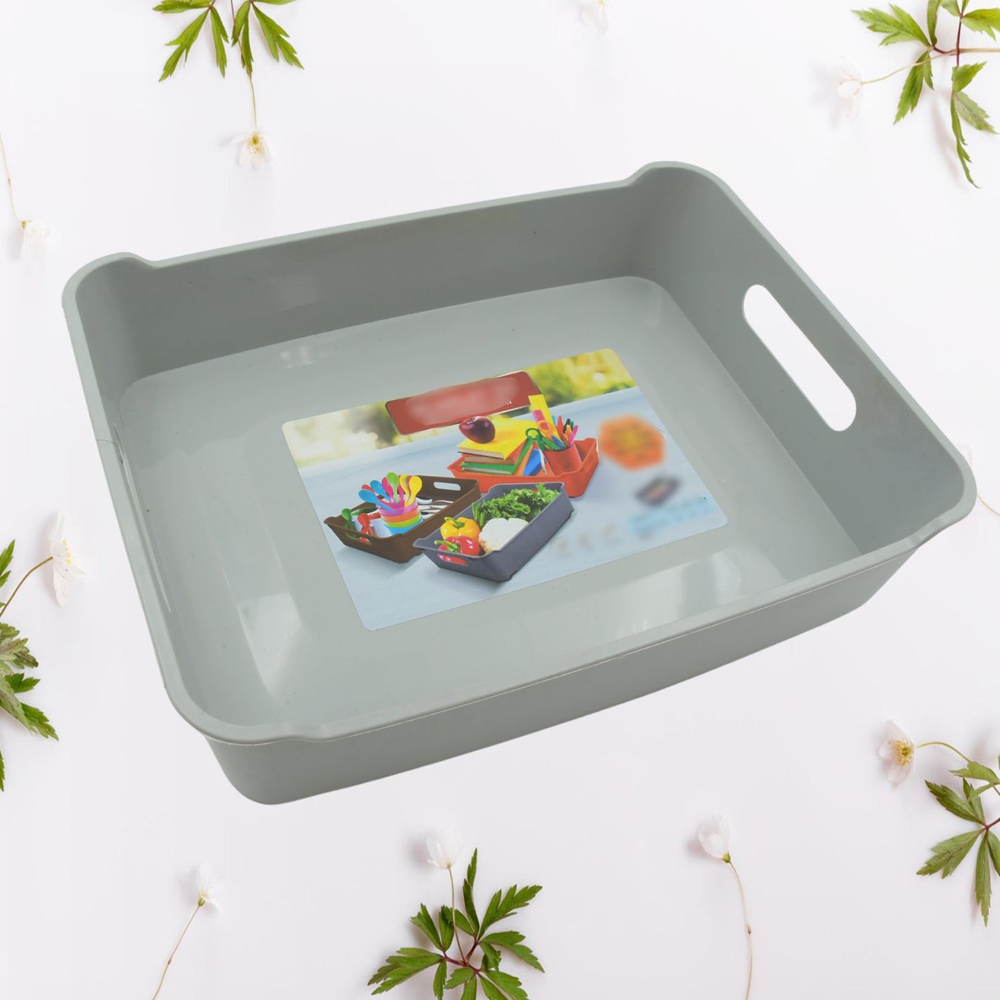 Multipurpose Plastic Storage Tray – Set of 3 for Kitchen & Home - Chestore