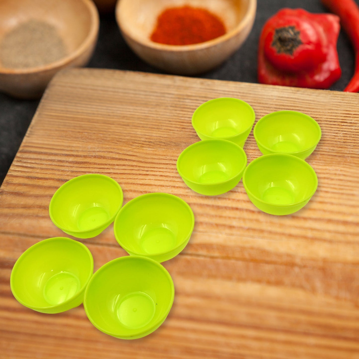 Multipurpose Small Round Plastic Bowl – 8 Pcs, Microwave & Dishwasher Safe - Chestore
