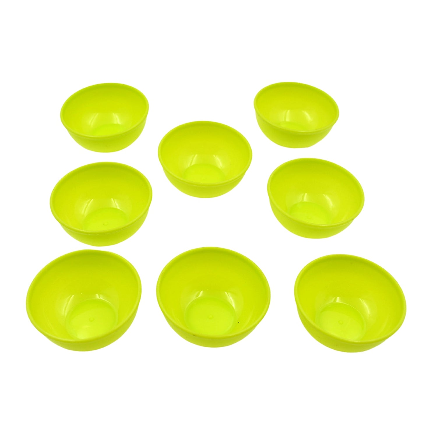 Multipurpose Small Round Plastic Bowl – 8 Pcs, Microwave & Dishwasher Safe - Chestore