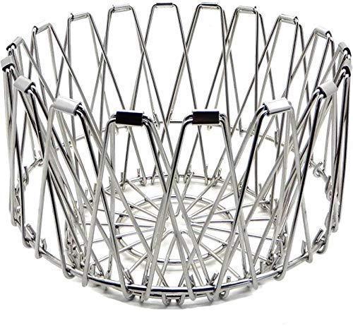 Multipurpose Stainless Steel Foldable Fruit & Vegetable Basket - Chestore