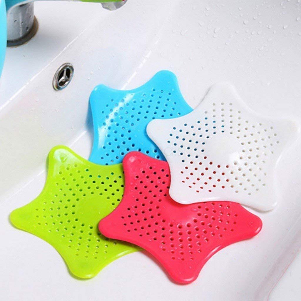 Silicone Star-Shaped Sink Filter | Bathroom Hair Catcher & Drain Strainer for Basin