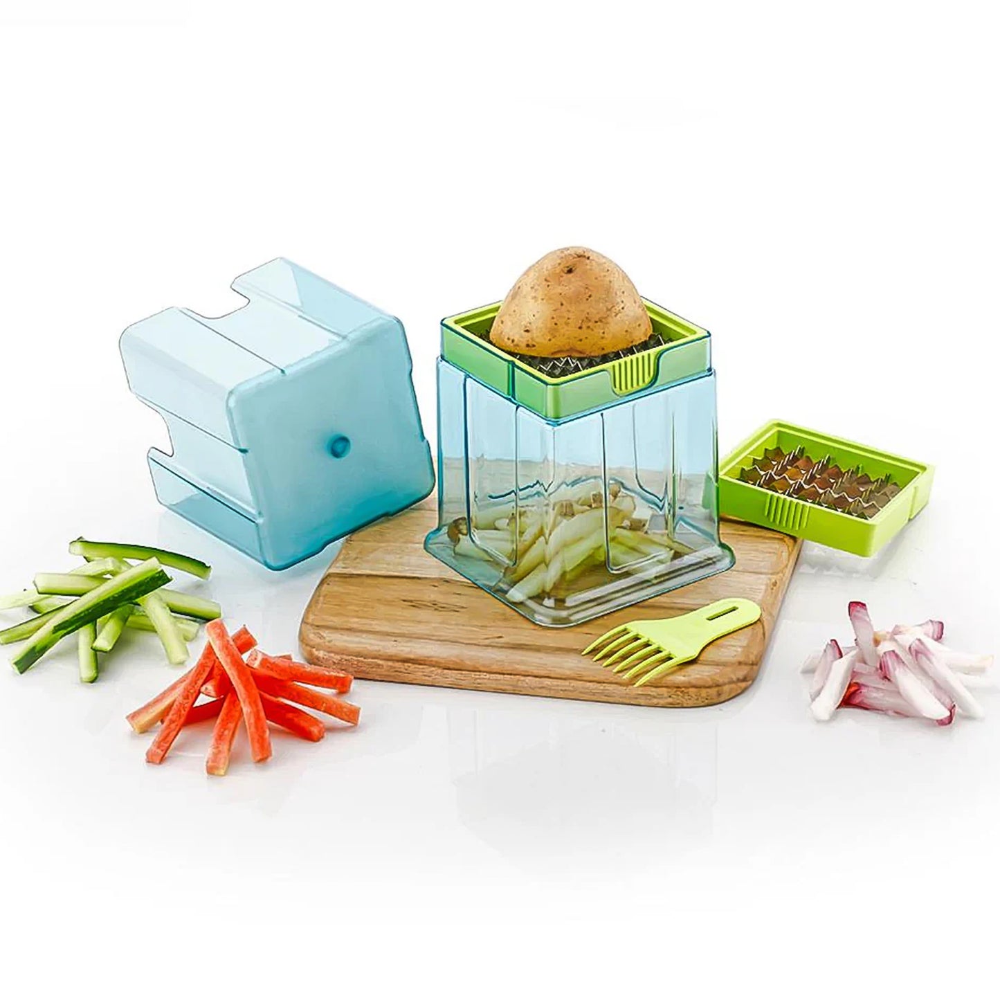 2-in-1 Potato Chipser & French Fries Cutter | Easy Finger Chips Maker