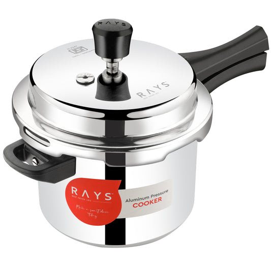 🍛 Aluminium Rays Aura Pressure Cooker with Outer Lid – 5.5 Litres