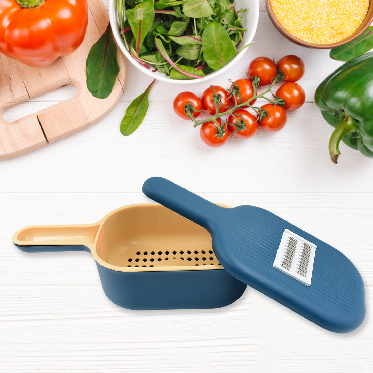 6-in-1 Vegetable Slicer & Cutter with Container | Kitchen Tool