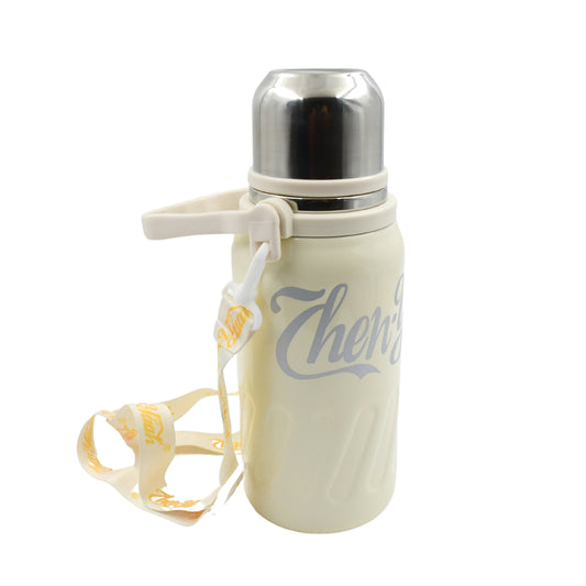 Stainless Steel Vacuum Insulated Water Bottle – Leak-Proof Flask with Hanging Strap (900ml)