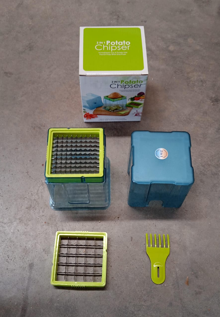 2-in-1 Potato Chipser & French Fries Cutter | Easy Finger Chips Maker