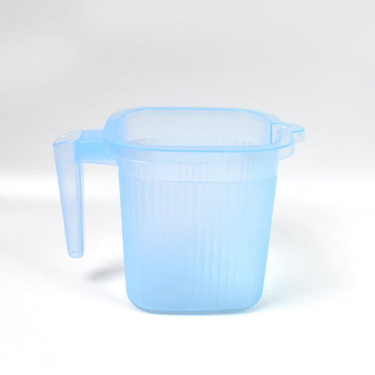 Plastic Square Transparent Bath Mug – 1000ml - Durable & Stylish - Chestore
