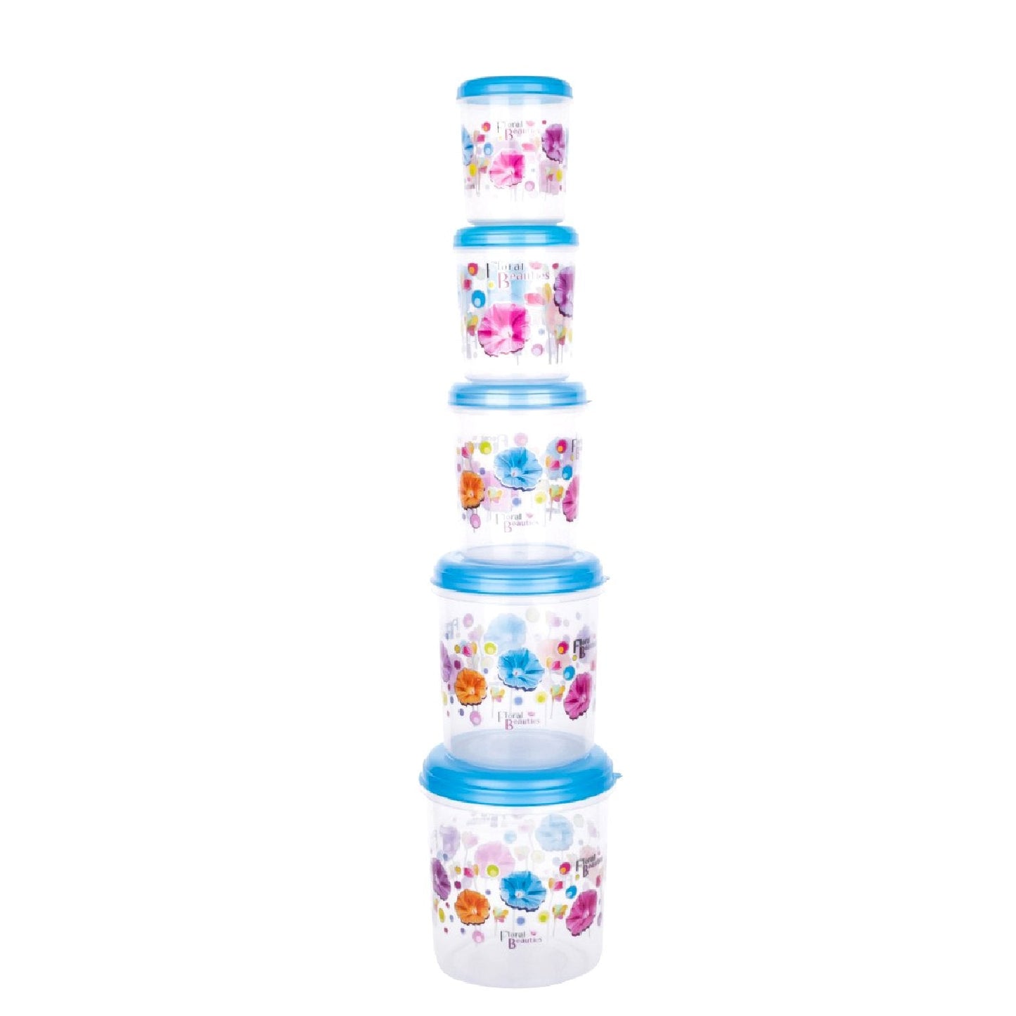 Plastic Transparent Airtight Container Set – 5 - Piece Food Storage (3000ml to 500ml) - Chestore