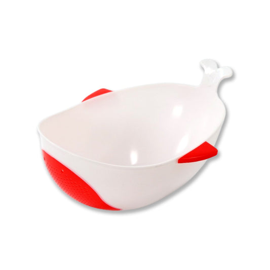 Plastic Washing Bowl & Strainer – Multi - Purpose Rice, Fruits & Vegetable Washer - Chestore