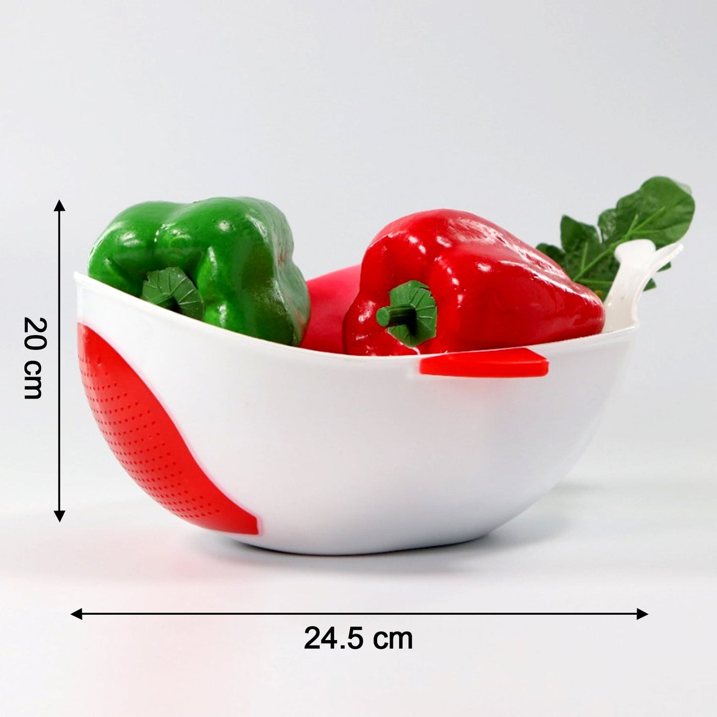 Plastic Washing Bowl & Strainer – Multi - Purpose Rice, Fruits & Vegetable Washer - Chestore