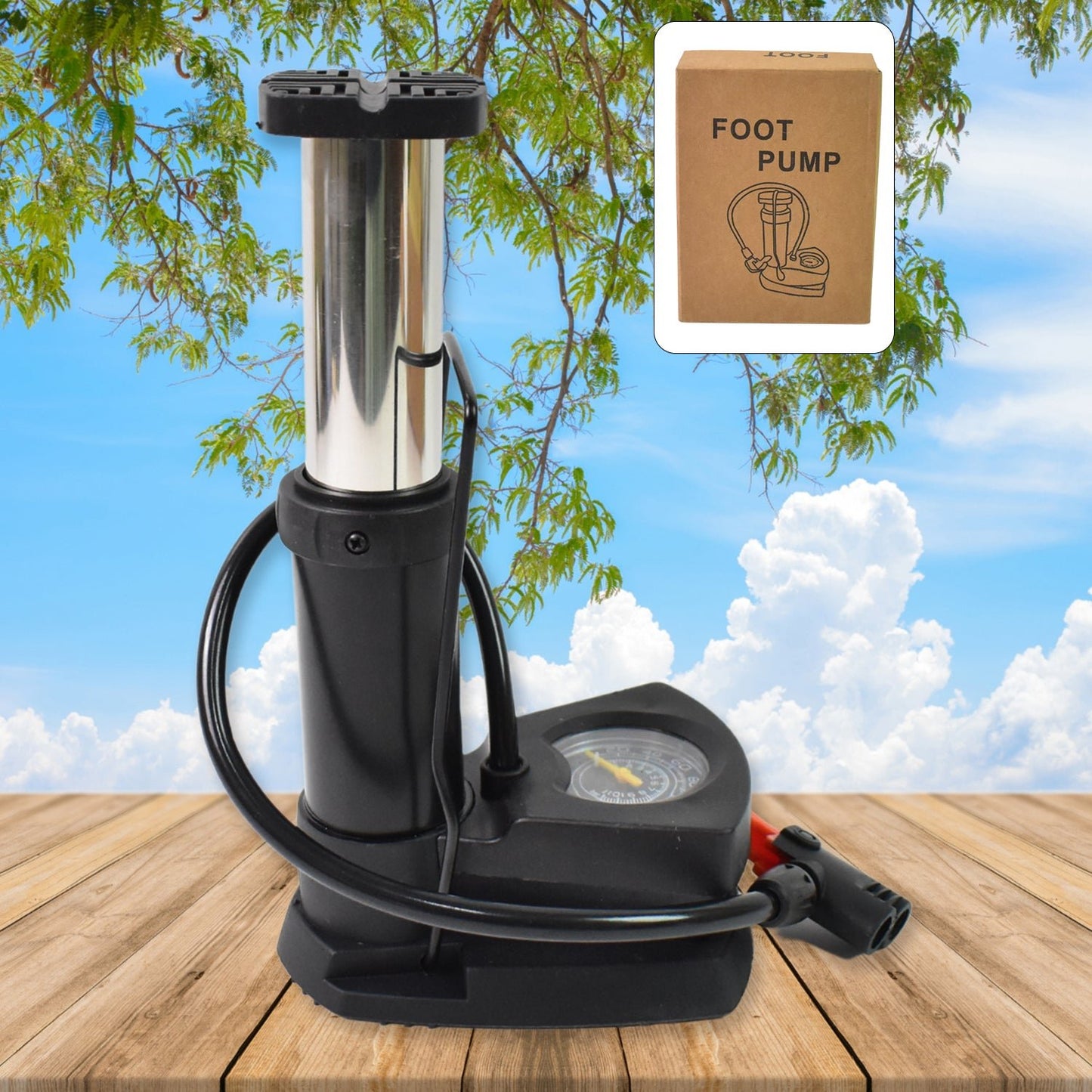 Portable Mini Bike Pump Cycle Pump Foot (1 Pc) - Chestore