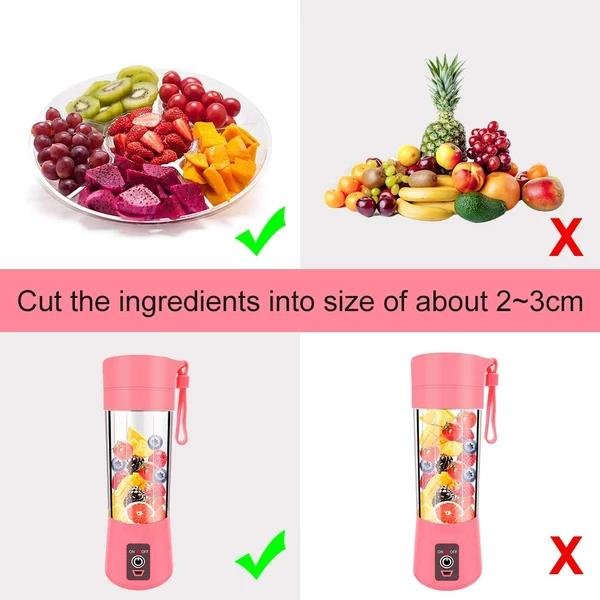 Portable USB Electric Juicer – 6 - Blade Protein Shaker & Smoothie Maker - Chestore