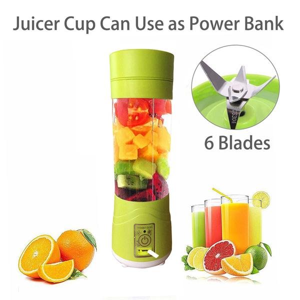 Portable USB Electric Juicer – 6 - Blade Protein Shaker & Smoothie Maker - Chestore