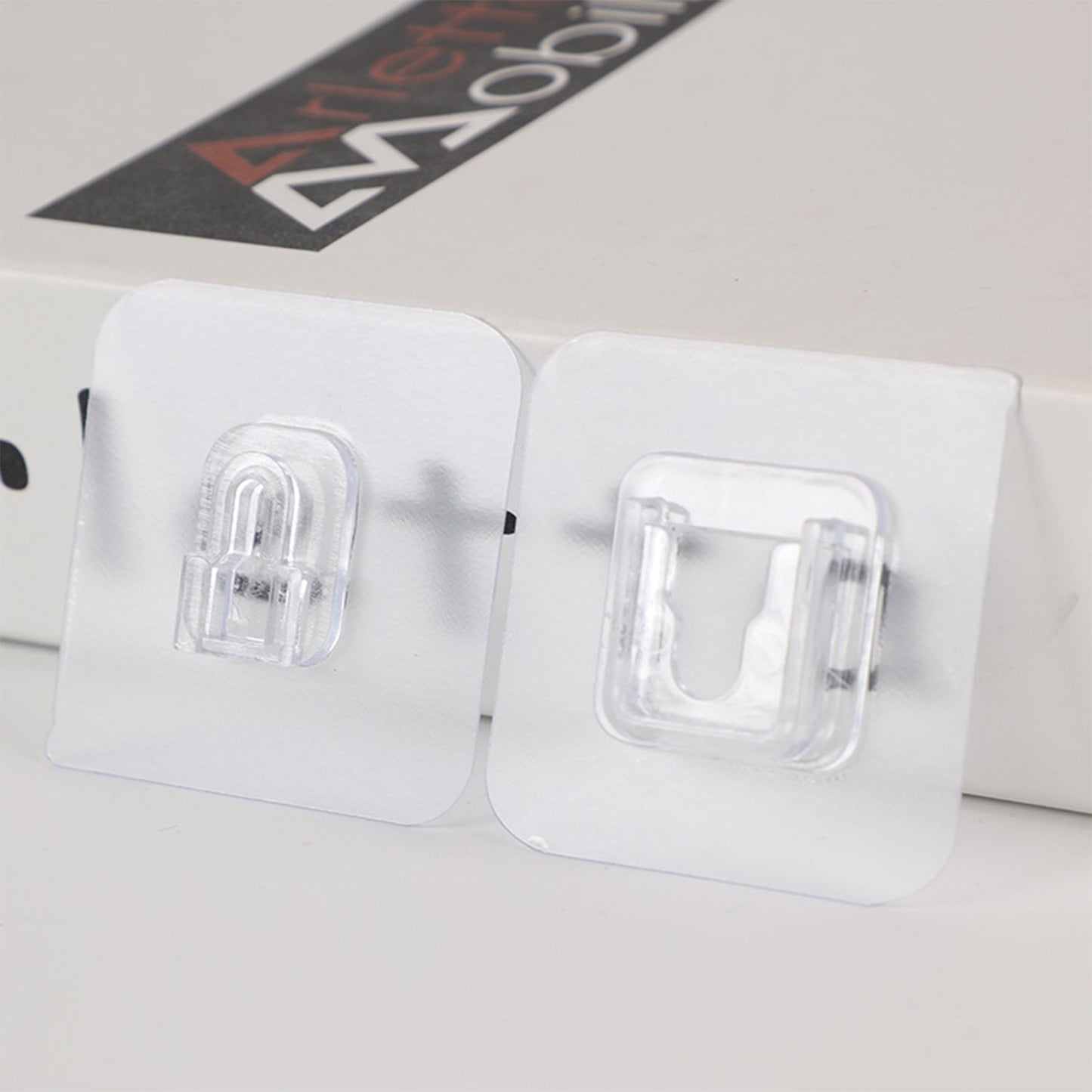 🧩 Adhesive Plastic Wall Hooks (1 Pair) – Strong, Sleek & Super Handy!